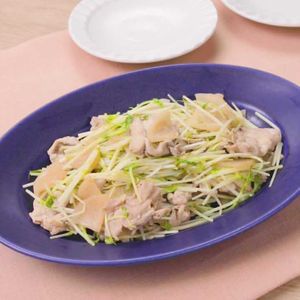 大根と豚肉のマヨポン酢炒め