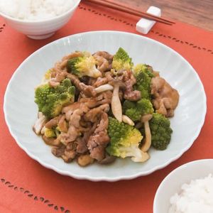 ロマネスコと豚肉の中華炒め