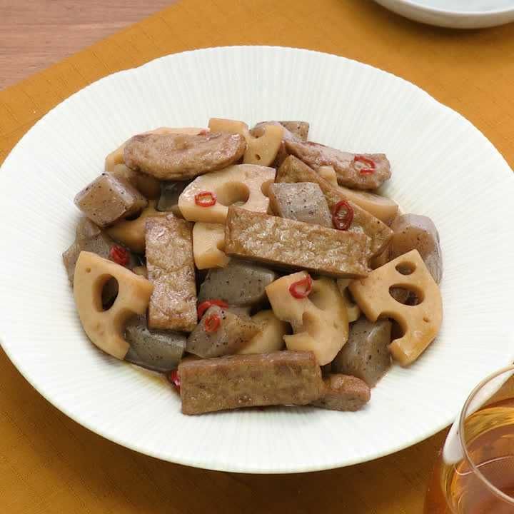 お箸がすすむ じゃこ天とこんにゃくのピリ辛煮のレシピ動画 作り方 Delish Kitchen