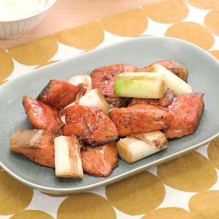 鮭とねぎのしょうが照り焼き