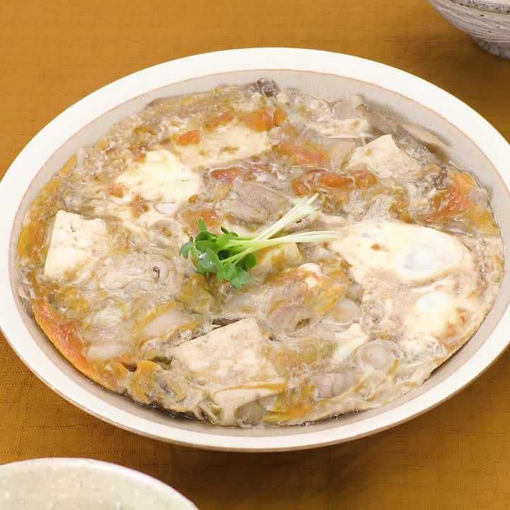 ごぼうと豆腐の卵とじ