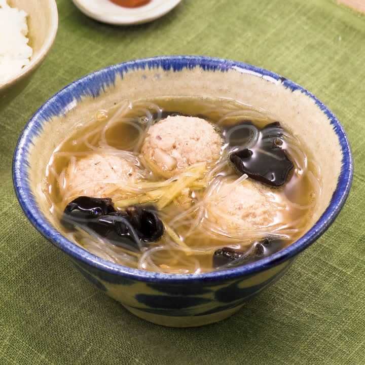 肉団子とおろしれんこんの生姜スープ
