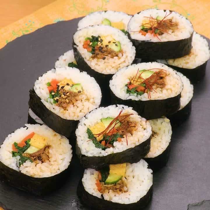 サバ缶キンパ風海苔巻き