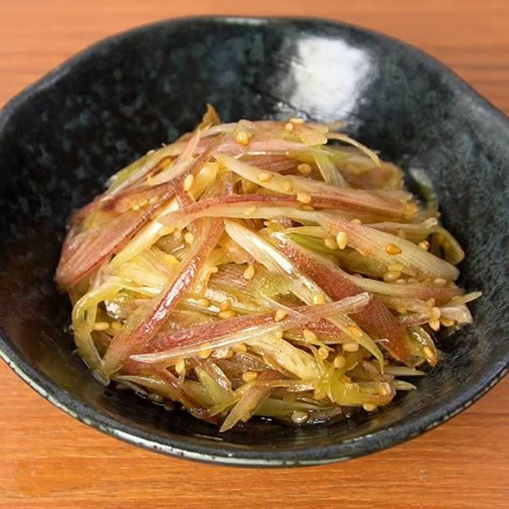 みょうがのごま油和え