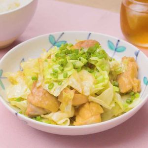 鶏肉とキャベツのしょうが煮