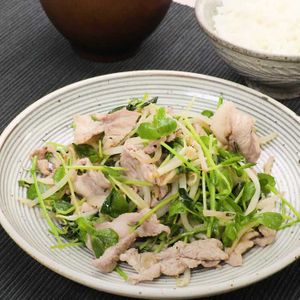 豚こまともやしのポン酢しょうが炒め