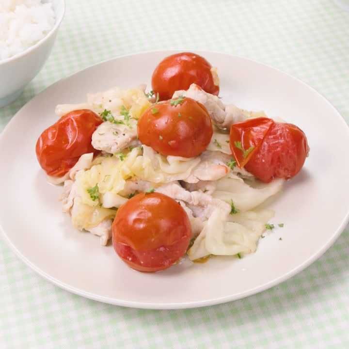 豚肉とトマトのチーズ炒め