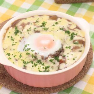 「丸めないハンバーグカレードリア」のレシピ動画