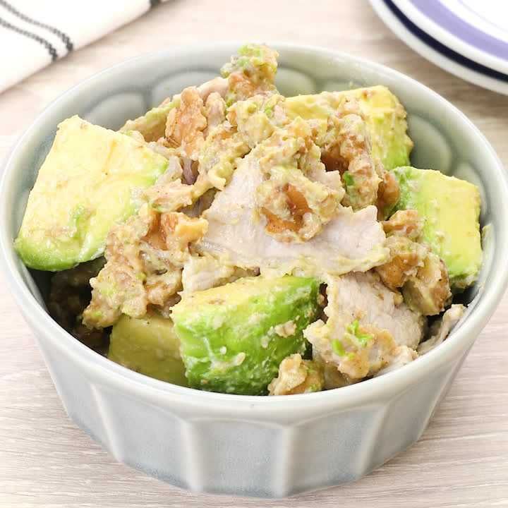 豚肉とアボカドのごまみそ和え