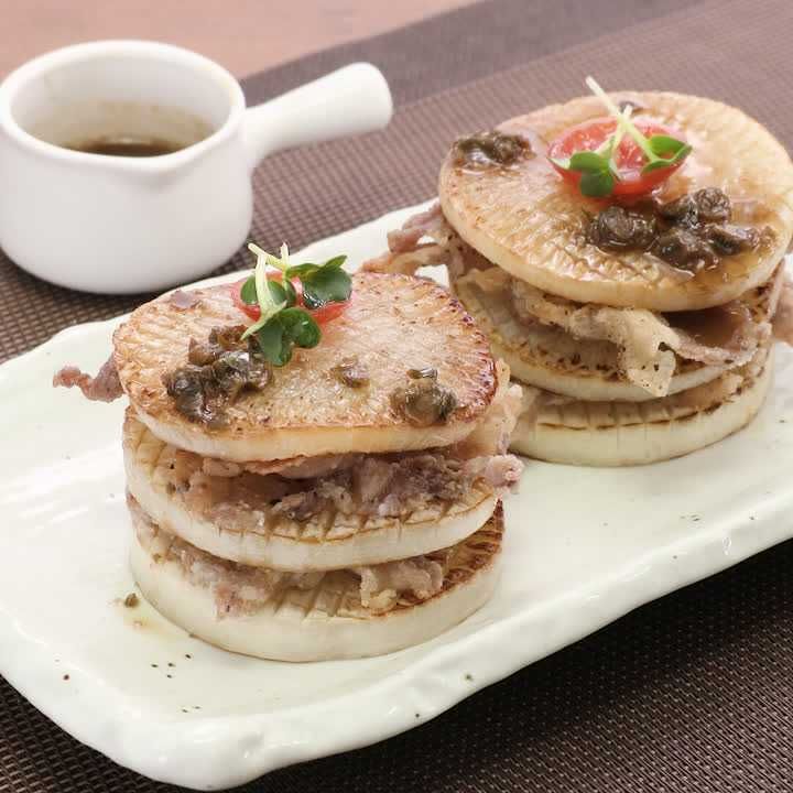 豚バラと大根の重ね焼き