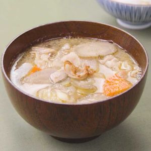 「大根とごぼうのごま豚汁」のレシピ動画