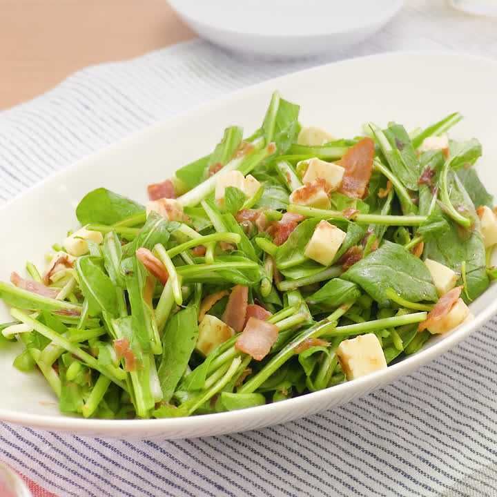 壬生菜とベーコンのサラダ