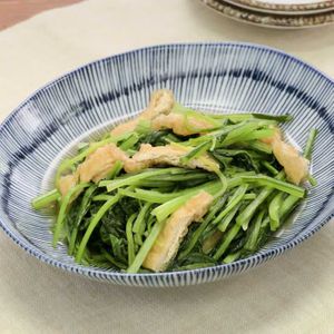 「壬生菜と油揚げのさっと煮」のレシピ動画
