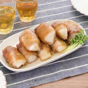「長芋の豚ロール照り焼き」のレシピ動画