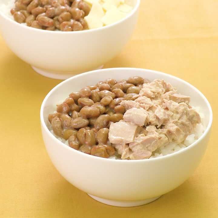 納豆とツナマヨ丼&チーズ丼