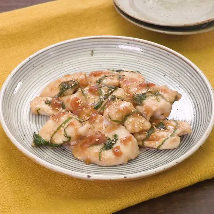鶏むね肉の梅ポン酢炒め