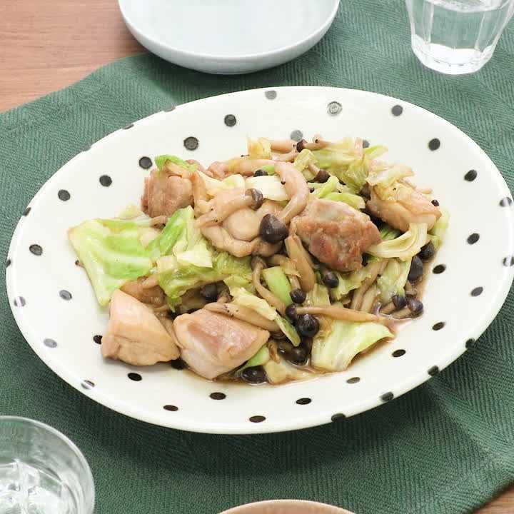 しめじと鶏肉のオイスター炒め