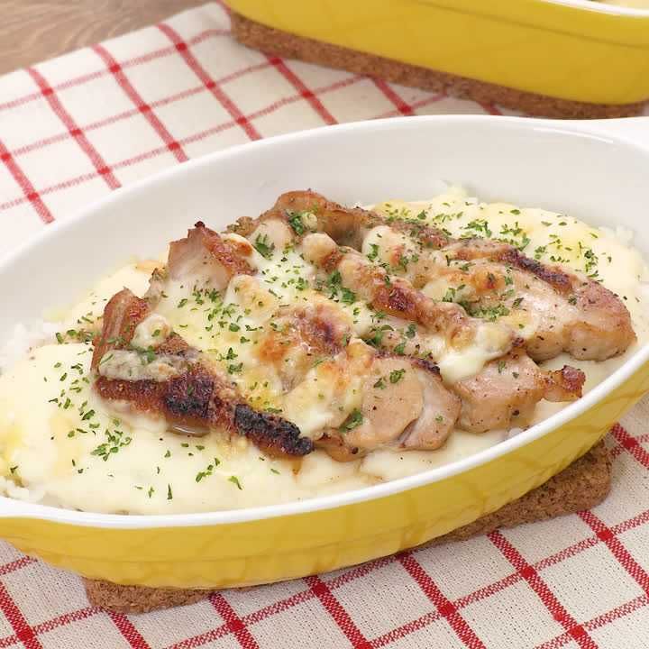 ボリューム満点 照り焼きチキンのホワイトドリアのレシピ動画 作り方 Delish Kitchen