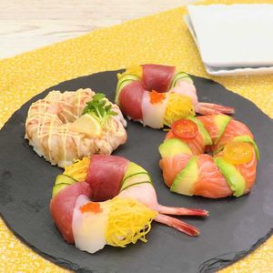 ドーナツすし3種