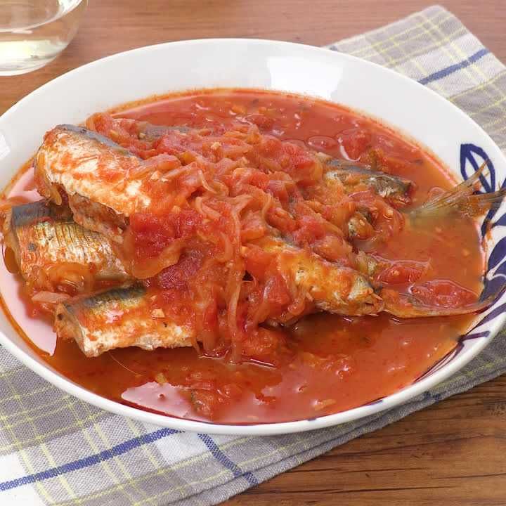 圧力鍋でイワシのトマト煮