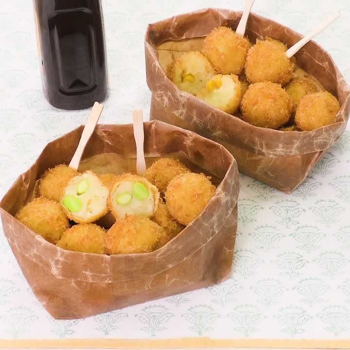 コーンと枝豆のミニコロッケ