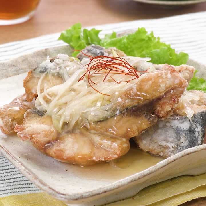 揚げ鯖のねぎあんかけ