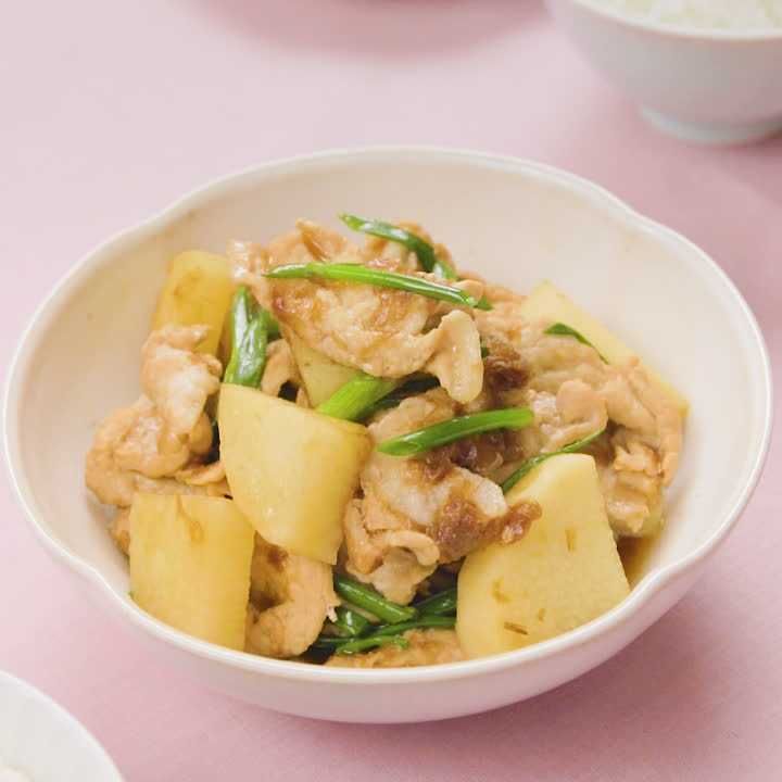 豚ロースと長芋のさっと煮