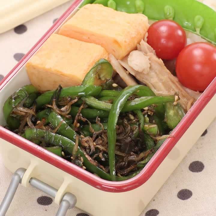 ピーマンとじゃこの醤油炒め