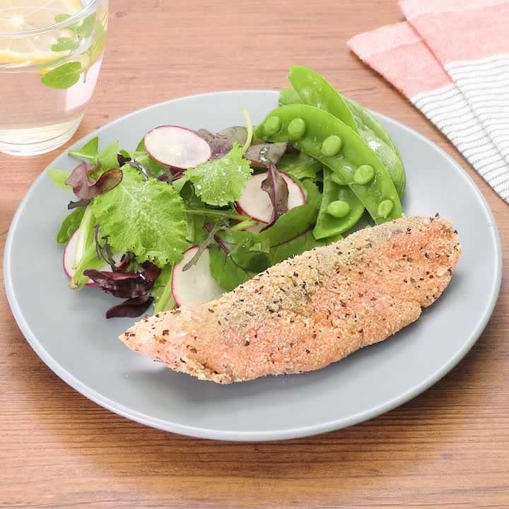 鮭のバジルチーズフライ