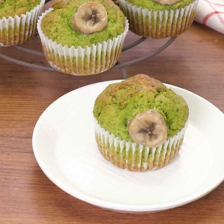小松菜とバナナのマフィン
