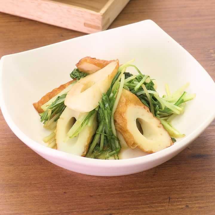 水菜とちくわのさっぱり和え