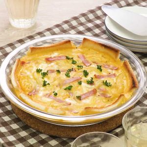 「オニオングラタン風のパンキッシュ」のレシピ動画