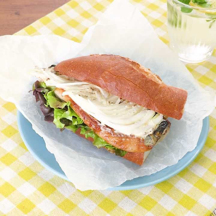 お手軽サバサンド