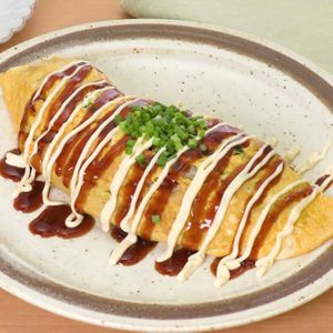 「シュウマイと豆苗のオム焼き」のレシピ動画