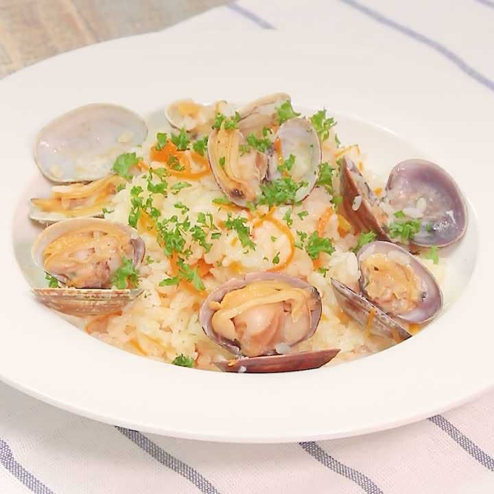 あさりとにんじんのバターピラフ