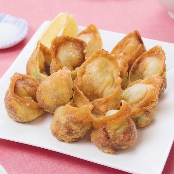 豚ひき肉とアボカドの揚げワンタン