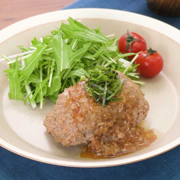 ポリ袋で大葉おろしハンバーグ