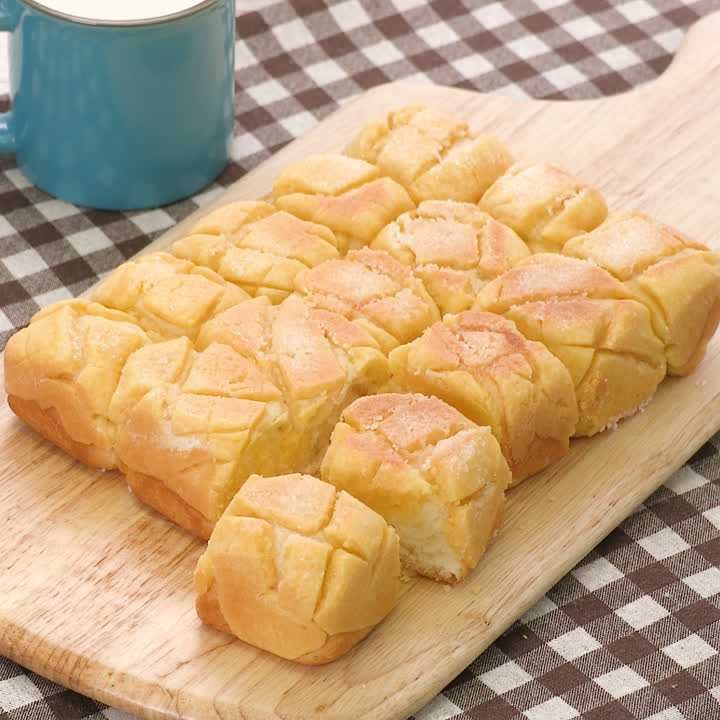 卵焼き器でメロンパン
