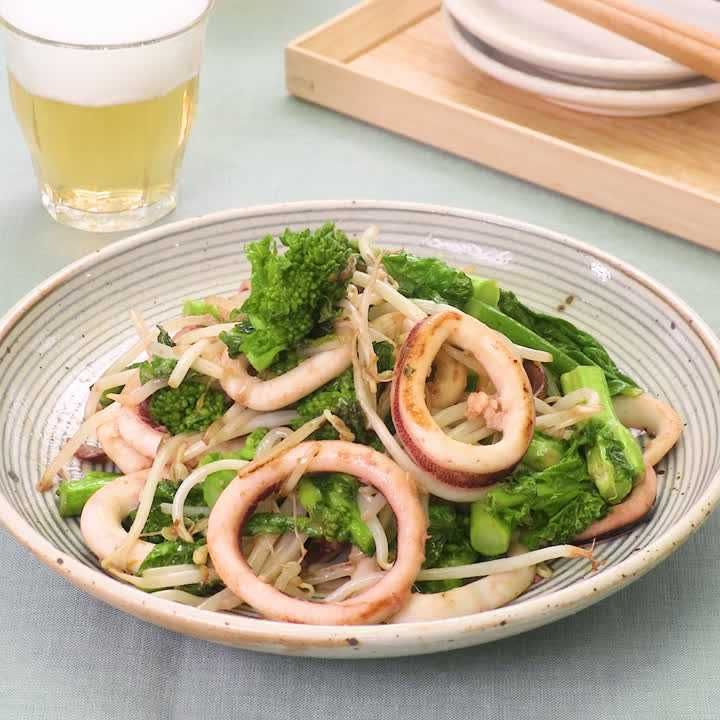 イカともやしの中華炒め