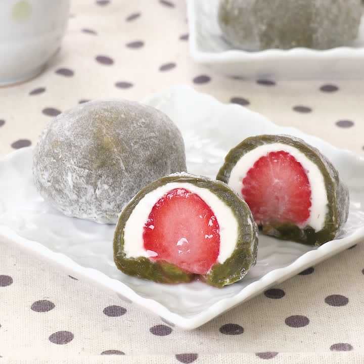 抹茶いちご大福