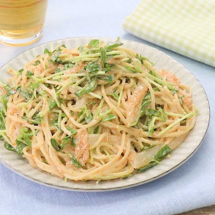 とびことイカの和風マヨパスタ