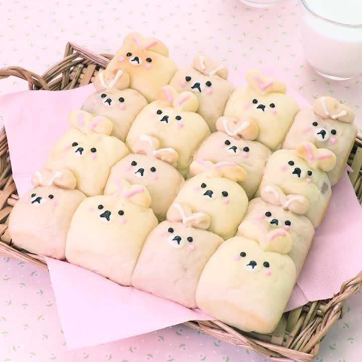 うさぎがいっぱい うさぎちぎりパンのレシピ動画 作り方 Delish Kitchen