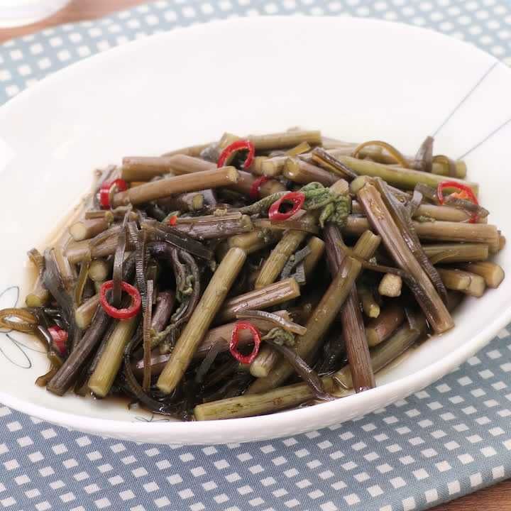 わらびと塩昆布の甘酢漬け