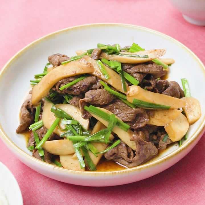 牛肉とエリンギのオイスター煮