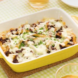 牛ひきとアスパラのポテトグラタン