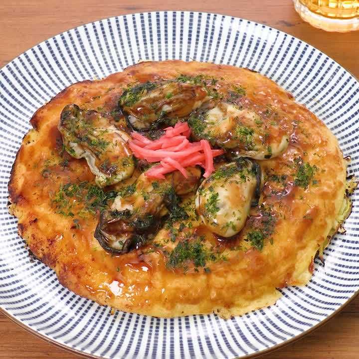 牡蠣のお好み焼き