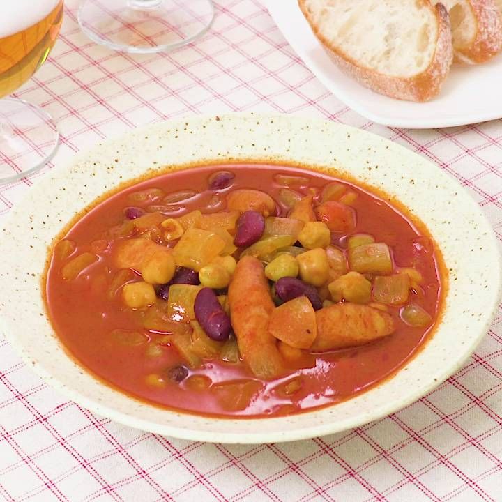 ソーセージと玉ねぎのビーンズ煮