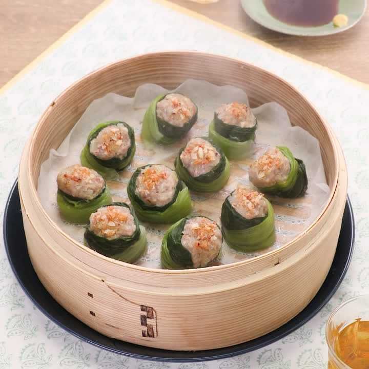 青梗菜の肉焼売