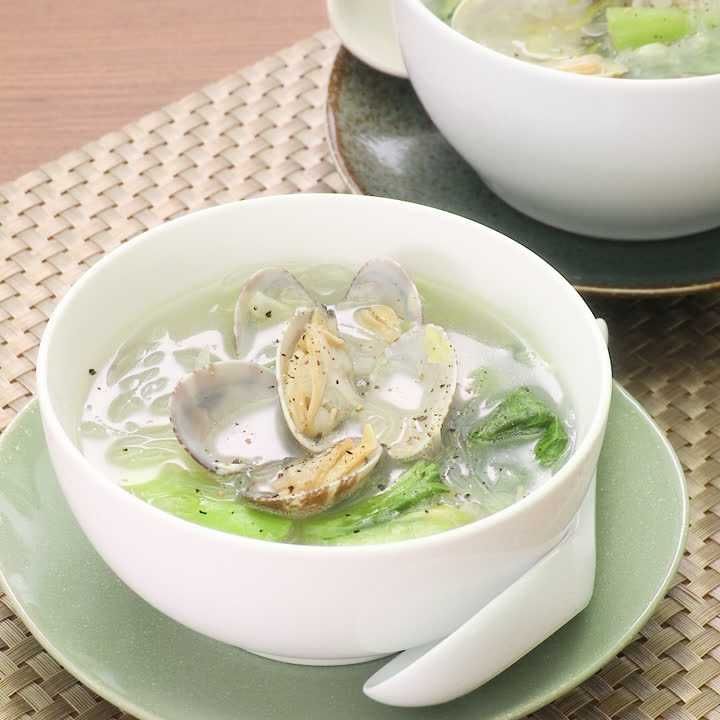 あさりと春雨のジンジャースープ