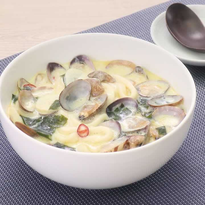 あさり豆乳うどん